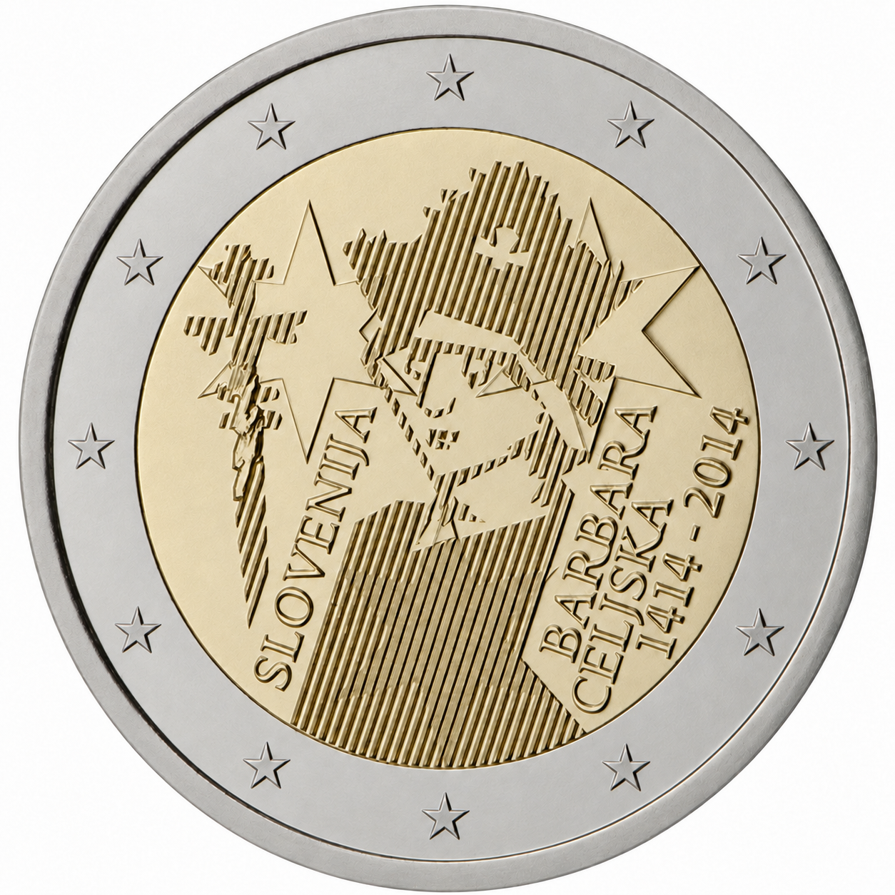 2 Euros Barbara of Celje (Uncoloured)